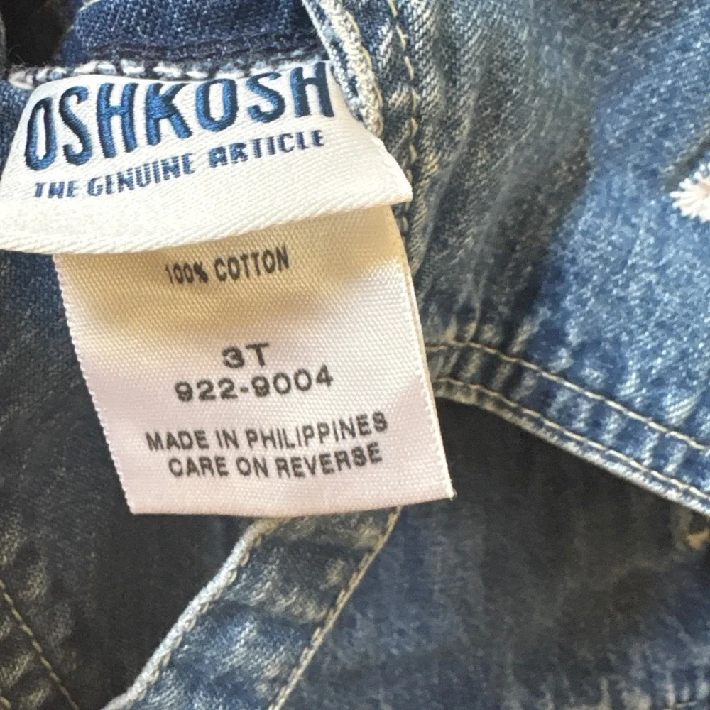 OshKosh‎ B'Gosh Overall Dress Kids Blue Vintage Denim Jumper SIZE 3T